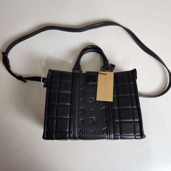 Steve Madden Handbags - New With Tags Steve Madden Square Black Quilted Crossbody Bag
